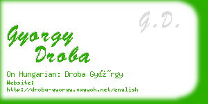 gyorgy droba business card